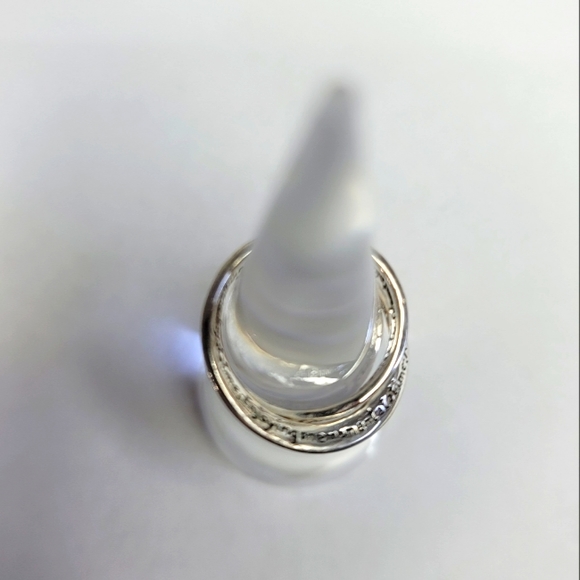 Serenity Prayer Silver Twist Ring Size 5.5 Anonymous AA NA Birthday Gift - Picture 3 of 4